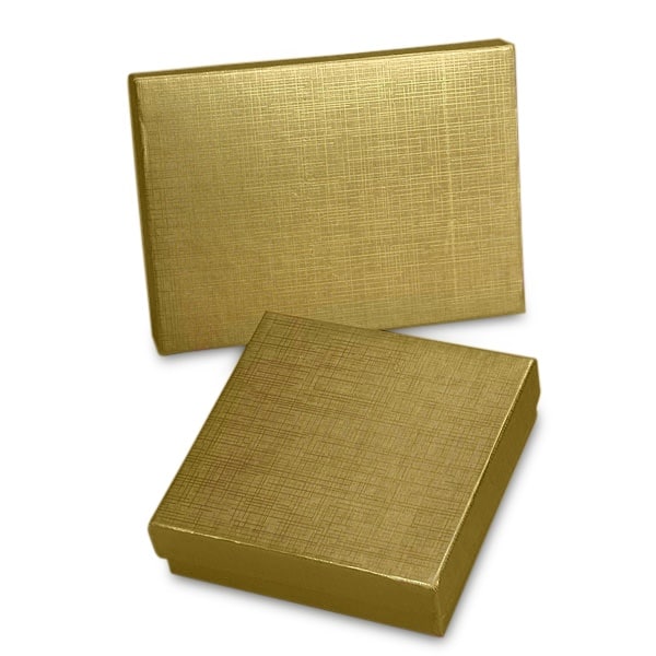 Gold Jewelry Boxes 7" X 5 1/2" Quantity 50 by Paper Mart