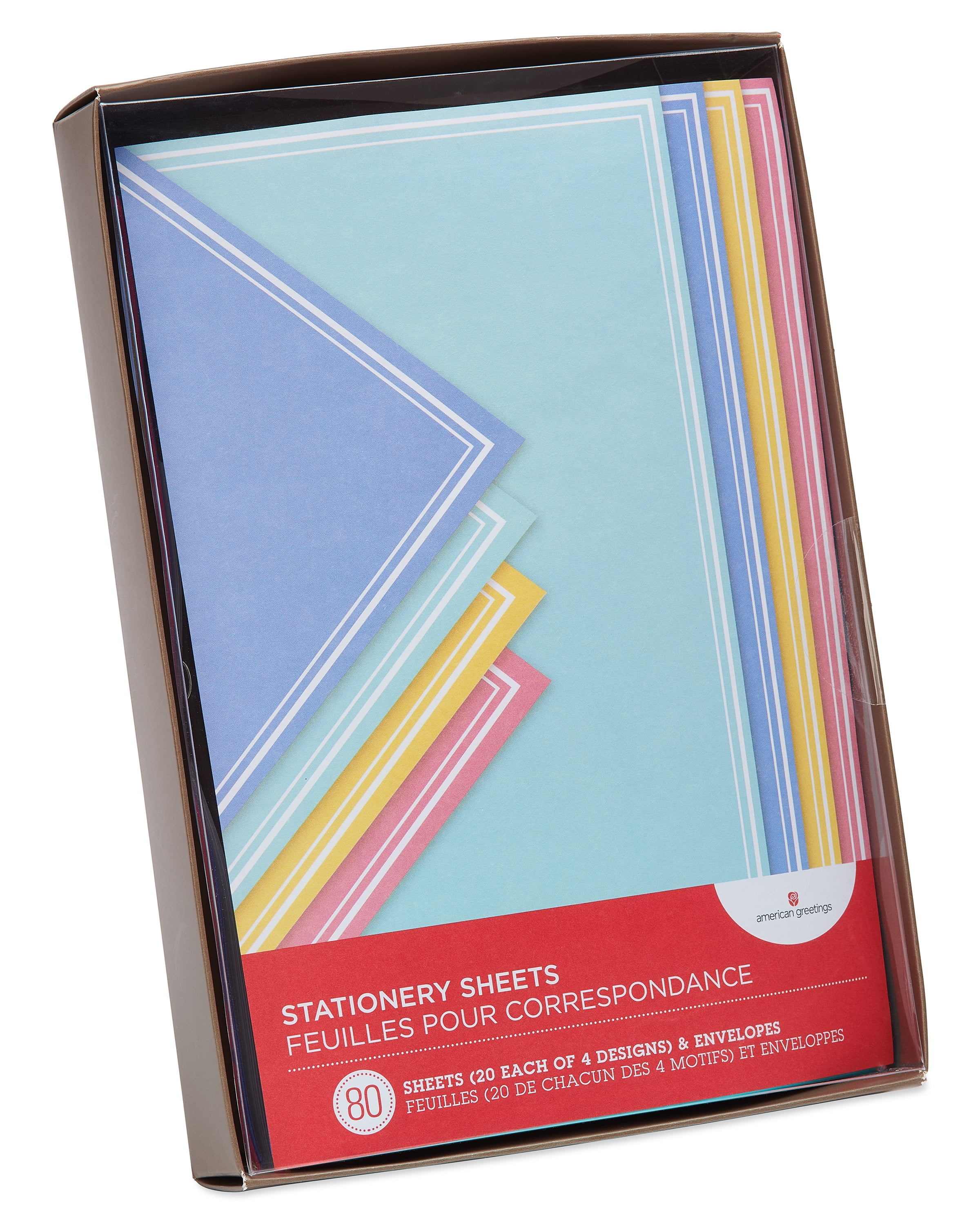 American Greetings Pastel Stationery Sheets, 80ct, Envelopes Included