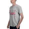thumbnail image 4 of Crazy Darts Lady Men's Basic Short Sleeve T-Shirt Gray Large, 4 of 5