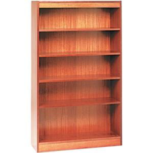 UPC 042167100285 product image for Alera Square Corner Wood Veneer Bookcase, Five-Shelf, 35-5/8 x 11-3/4 x 60, Medi | upcitemdb.com