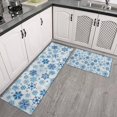 thumbnail image 2 of Blue Christmas Snowflake Pattern Kitchen Rugs Sets Of 2,Anti Fatigue Kitchen Mat Rugs Non Slip Washable,Decorative Kitchen Floor Mats for Kitchen,Sink,Laundry,17"x30"+17"x47", 2 of 7