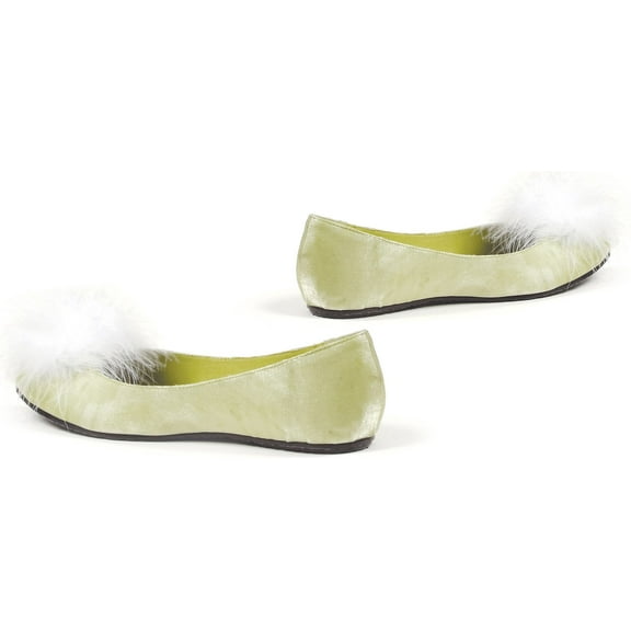 Ellie Shoes E-016-Tinker Flat Satin Pump for Women Green / 5