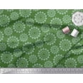 thumbnail image 2 of Soimoi Green Poly Georgette Fabric Mandala & Floral Print Fabric by Yard 42 Inch Wide, 2 of 3