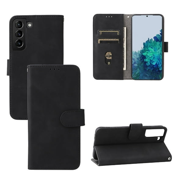 Case for Samsung Galaxy A13 5G Wallet Case with Card Slots Holder Magnetic Clasp Cover, Luxury PU Leather Skin-Friendly Wrist Strap Handbag Kickstand Soft Silicone Shockproof Protective Case,Black
