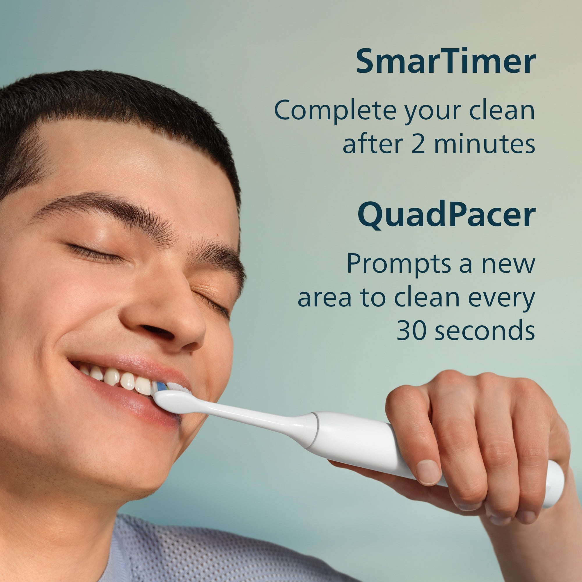 Philips Sonicare 1100 Series Electric Toothbrush - Sonic Toothbrush with Advanced Sonic Technology, Easystart, Smartimer & Quadpacer, Black, Model HX3641/03