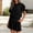 Black, variant on MAIHAN Women Summer Outfits Y2k Outfits Short Sleeve Sets Women 2 Piece Outfits Sets Casual Cotton Outfits Sets