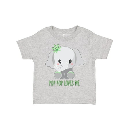 

Inktastic Pop Pop Loves Me- Cute Elephant Gift Toddler Boy or Toddler Girl T-Shirt