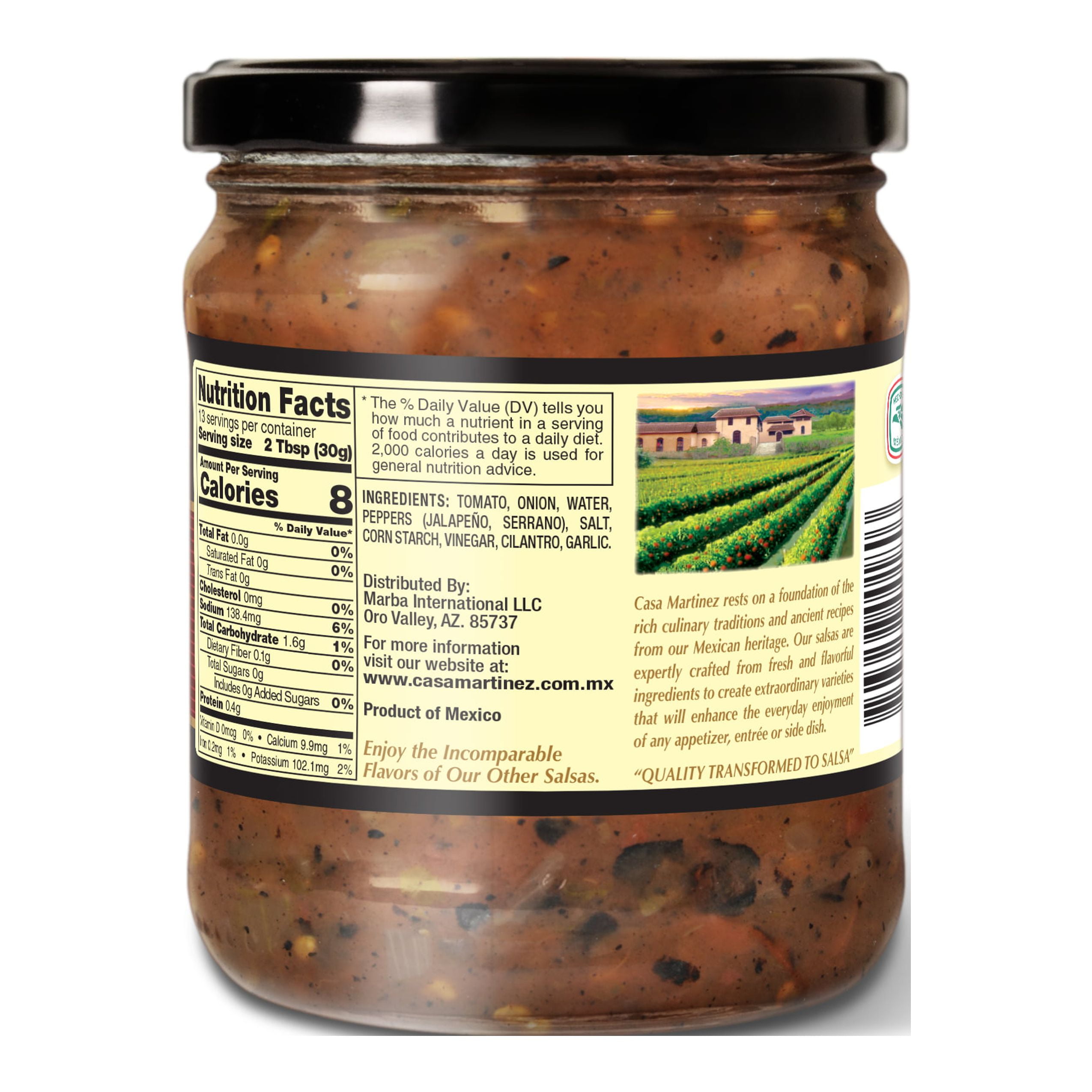 Casa Martinez Medium Fire Roasted Roja Quemada Salsa, 16 oz
