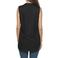 thumbnail image 2 of Women Solid Color V Neck Sleeveless Scoop Hem Top, 2 of 4