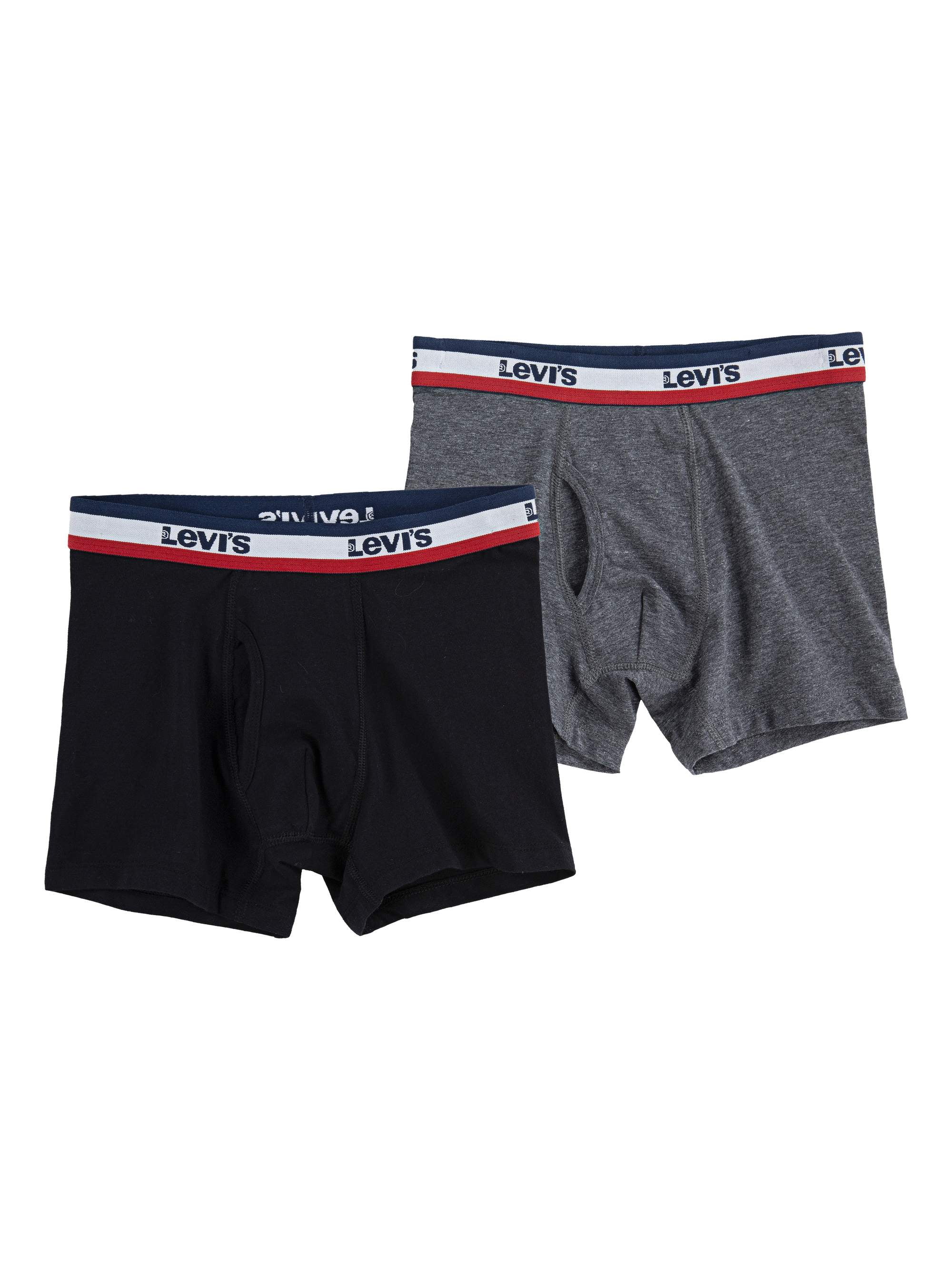 Levi’s® Boys’ Underwear; 2 Pack Cotton Blend Boxer Briefs (Big Boys ...