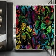 thumbnail image 5 of Tropical Shower Curtain, Colorful Leaf Shower Curtain, Tropical Leaves Butterfly Shower Curtain Set Waterproof Bath Curtain Bathroom Decor with 12 Hooks, 72x72 inches, 5 of 6