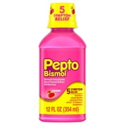 Pepto-Bismol Cherry Liquid 5 Symptom Relief, Including Upset Stomach 12 Oz