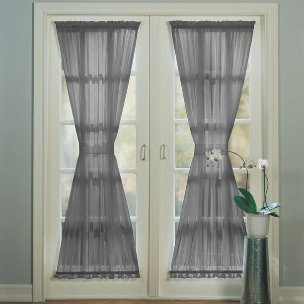No. 918 Emily Voile Sheer Rod Pocket Door Curtain Panel