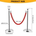 thumbnail image 2 of Soporte para control de multitudes LOVMOR con 12 postes plateados y 8 cuerdas rojas, 2 of 7