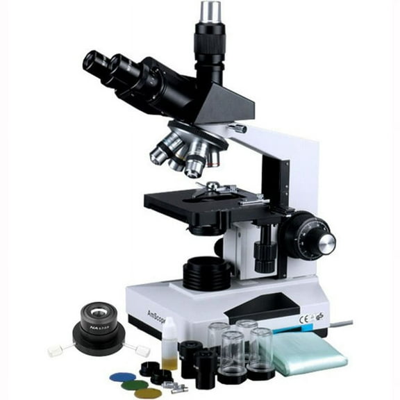 AmScope 40x-1600x Binocular Compound Darkfield Microscope New