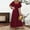 Wine, variant on Dresses Maxi Pleated Formal Wedding Guest Dress Ruffle Elegant A line Evening Party Gowns Navy S