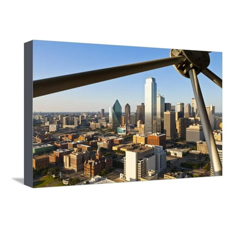 Skyline from Reunion Tower, Dallas, Texas, United States of America, North America Stretched Canvas Print Wall Art By Kav