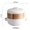 White, variant on Japanese casserole pot with bamboo steamer basket, terracotta casserole pot,, Japanese cooking ceramic casserole dish, heat retention, for gas stove, microwave, healthy stewware, gift for kitchen