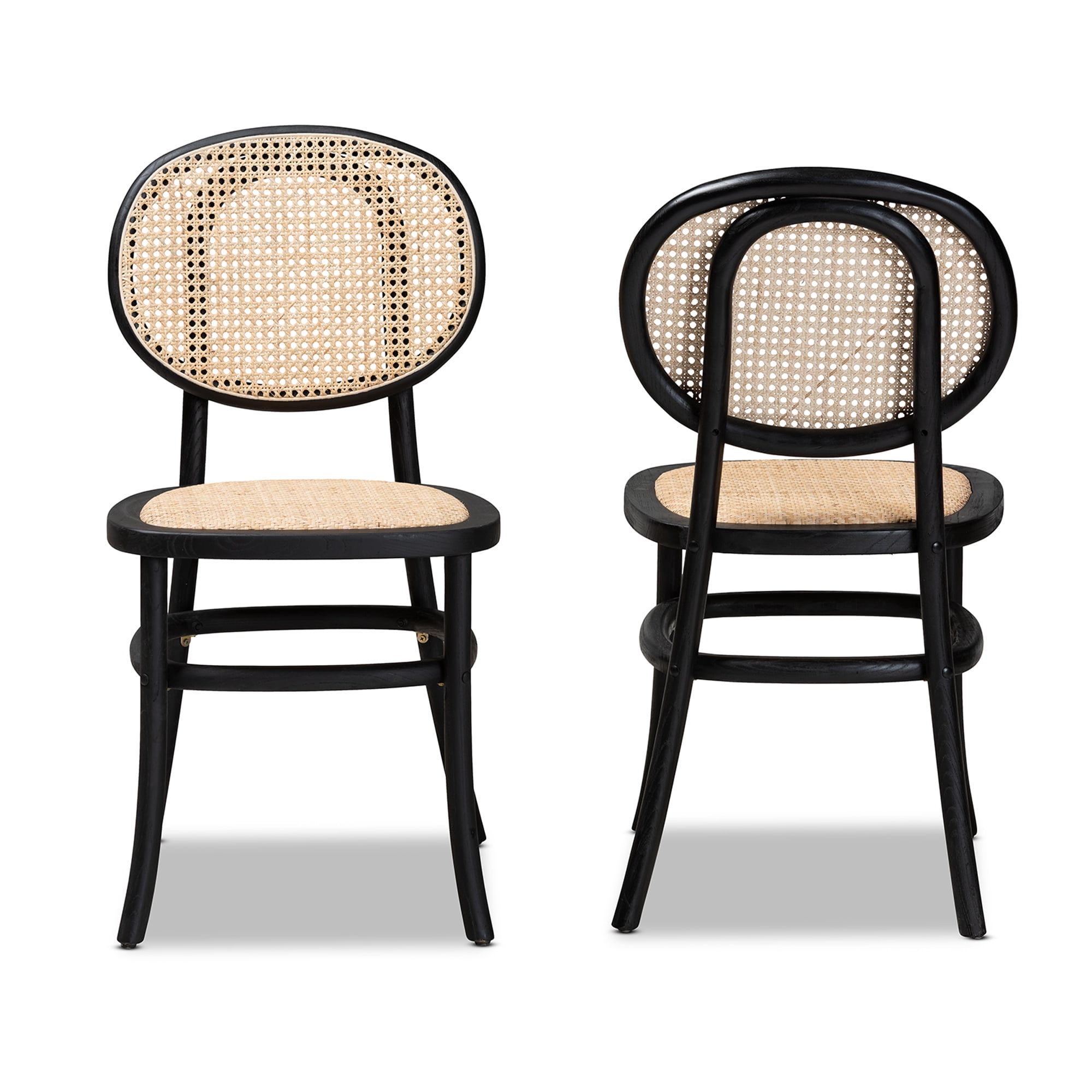 Baxton Studio Garold Dining Chair, Set of 2, Brown