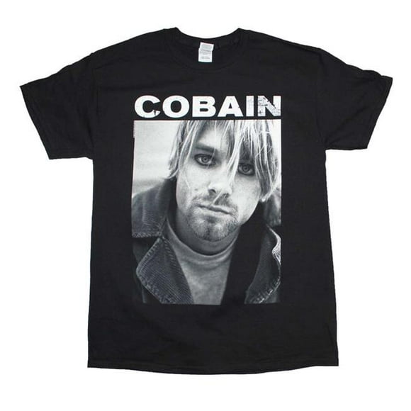 Rockline FEA-KC1109-XL Kurt Cobain Photo T-Shirt Adulte Homme, Noir - Extra Large