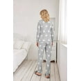 thumbnail image 3 of KISSGAL Jogger Pajama Set Long Sleeve Sleepwear Soft Pj Set Comfy Lounge Set Nightwear with Pockets, 3 of 6