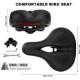 thumbnail image 2 of BUSATIA Bike Seat Bike Saddle,Comfortable Bicycle Seat Replacement with Dual Shock Absorbing Ball Wide Bike Seat Memory Foam Bicycle Seat with Mounting Wrench, 2 of 4