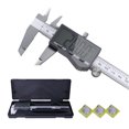 thumbnail image 2 of Stainless Steel Electronic Digital Caliper with Large LCD Screen - 0-6 Inch/150mm Measuring Tool, IP54 Protection, Auto-Off, Inch/MM Conversion, Includes Case and 3 Batteries for Precision, 2 of 6