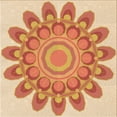 thumbnail image 1 of Ahgly Company Machine Washable Indoor Square Transitional Orange Red Orange Area Rugs, 4' Square, 1 of 7