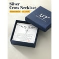 thumbnail image 6 of U7 To My Wife Dainty Cross Necklace for Women Valentine Mother's Day Jewelry for Her 18 Inch Pendant Necklace with Gift Card, 6 of 8