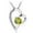 08-Peridot, variant on Emma Manor 14K White Gold Plated Forever Lover Heart Pendant Necklace For Women
