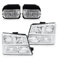thumbnail image 3 of Headlights & Fog Lights Set, Fit for  03-06 Chevy Silverado 1500 2500 3500 HD Models/03-06 Chevrolet Avalanche 1500 2500(Fits Models without Cladding Only), 3 of 9