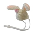 thumbnail image 2 of Sombrero de animales pequeños para hámster, accesorio ajustable para fotografía, gorro tejido a mano para roedores, loros, ardillas, palomas, lagartos conejos, 2 of 10