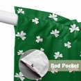 thumbnail image 2 of Lucky Shamrock Kitchen Window Curtains, Swag Curtains Valance for Bedroom Living Room Bathroom, St. Patrick's Day Irish Clover Green Rod Pocket Window Treatment Curtain Block Drapes 2 Panels 36"x36", 2 of 9