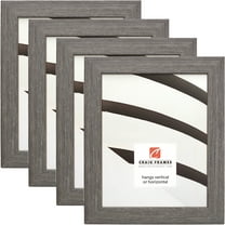 Craig Frames Farmhouse Essentials, 4x10 inch Picture Frame, Charcoal Grey, Set of 4