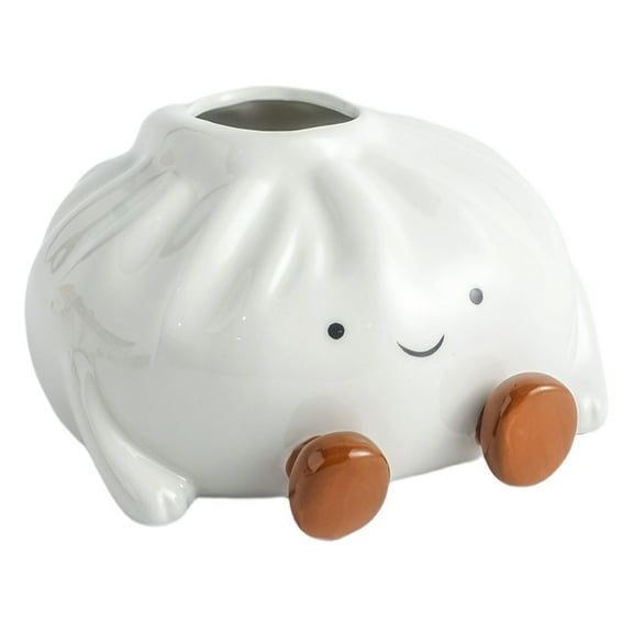 Ceramic Tissue Box Holder, Cream Style Decorative Napkin Dispenser for Living Room Coffee Table Desk