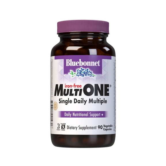 Bluebonnet Multi One (Iron Free) Complete Full Spectrum Multiple, B Vitamins, 90 Days
