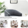 thumbnail image 5 of Locus Bono Swivel Accent Chair, Round Barrel Chair for Office, Adult Chair, Linen, Color Grey, 5 of 5