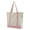 Pink, variant on Canvas Tote Bags Lightweight Foldable Zipper Shoulder Bags Reusable Grocery Supermarket Shopping HandBags