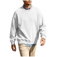 thumbnail image 6 of Enjoytime Crewneck Sweatshirt Mens Casual Long Sleeve Fleece Sweatshirts Fall Winter Lightweight Pullover Tops, 6 of 6