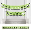 Big Dot of Happiness Goaaal - Soccer - Baby Shower Bunting Banner - Sports Party Decorations - Welcome Baby