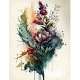 thumbnail image 2 of Garden of Dreams - Floral Watercolor Canvas Wall Art, 2 of 2