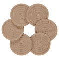 thumbnail image 2 of Haosy Set of 6 Drink Woven Coaster with Holder Heat Resistant Non-Slip Bar Coasters 4 Inches Mojave Tan, 2 of 7