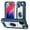Blue, variant on Compatible with iPhone 13 Case 6.1 Inch with Ring Stand, [Soft Silicone and Hard Plastic] Heavy-Duty Military Grade Shockproof Phone Cover for iPhone 13, Rosegold