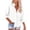 *White, variant on VBVC Women's Long Sleeve Button Down Shirt,Ladies Roll Up Collared Blouse,Loose Fit V-Neck Work Office Tunic Top for Women,Army Green,S-2XL