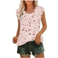 thumbnail image 1 of Birdeem Débardeur pour Femmes, Manches Courtes, Été, Décontracté, Basique, Blouses Amples, 1 of 12