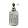 thumbnail image 4 of nu steel GLA330-6 Glacier Collection Lotion Pump, Dispenser, Refillable Bottle, Ideal for Liquid Soaps for Bathroom Vanity Countertop Holds Lotion, Liquid Soap, Hand Sanitizer, Rainbow Lustre Finish, 4 of 6
