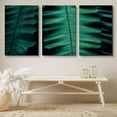 thumbnail image 2 of PixonSign Canvas Print Wall Art Set Green Jungle Leaf Trio Botanical Wilderness Photography Modern Art Contemporary Portrait Colorful Multicolor for Living Room, Bedroom, Office - 16"x24"x3, 2 of 5