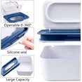 thumbnail image 3 of Wipes Dispenser with 2Pcs Portable Refillable Wipe Holder,Reusable Large Wipe Holder Box Flushable Wipes Case Bathroom Wipes Container for Pet Nursery Kitchen Office Counter(White-Blue), 3 of 7