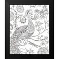 thumbnail image 2 of Daphne, Brissonnet 12x14 Black Modern Framed Museum Art Print Titled - Color My World Ornate Peacock I crop, 2 of 5
