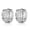 Silver, variant on Platinum Silver Hoop Earrings Platinum 13x14x6mm 1mm P180-Silver